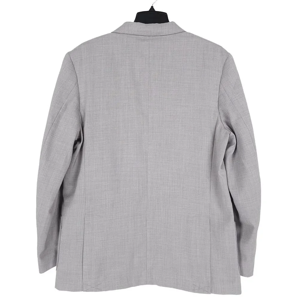 Alfani Mens Slim Fit Suit Jacket Blazer Sz Large Light Grey Lightweight Stretch